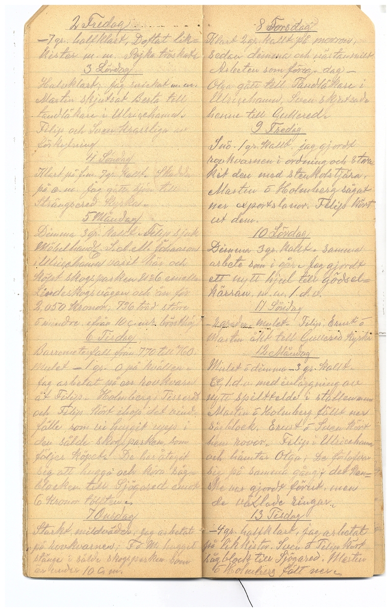 Gullereddagboken 1921-1922