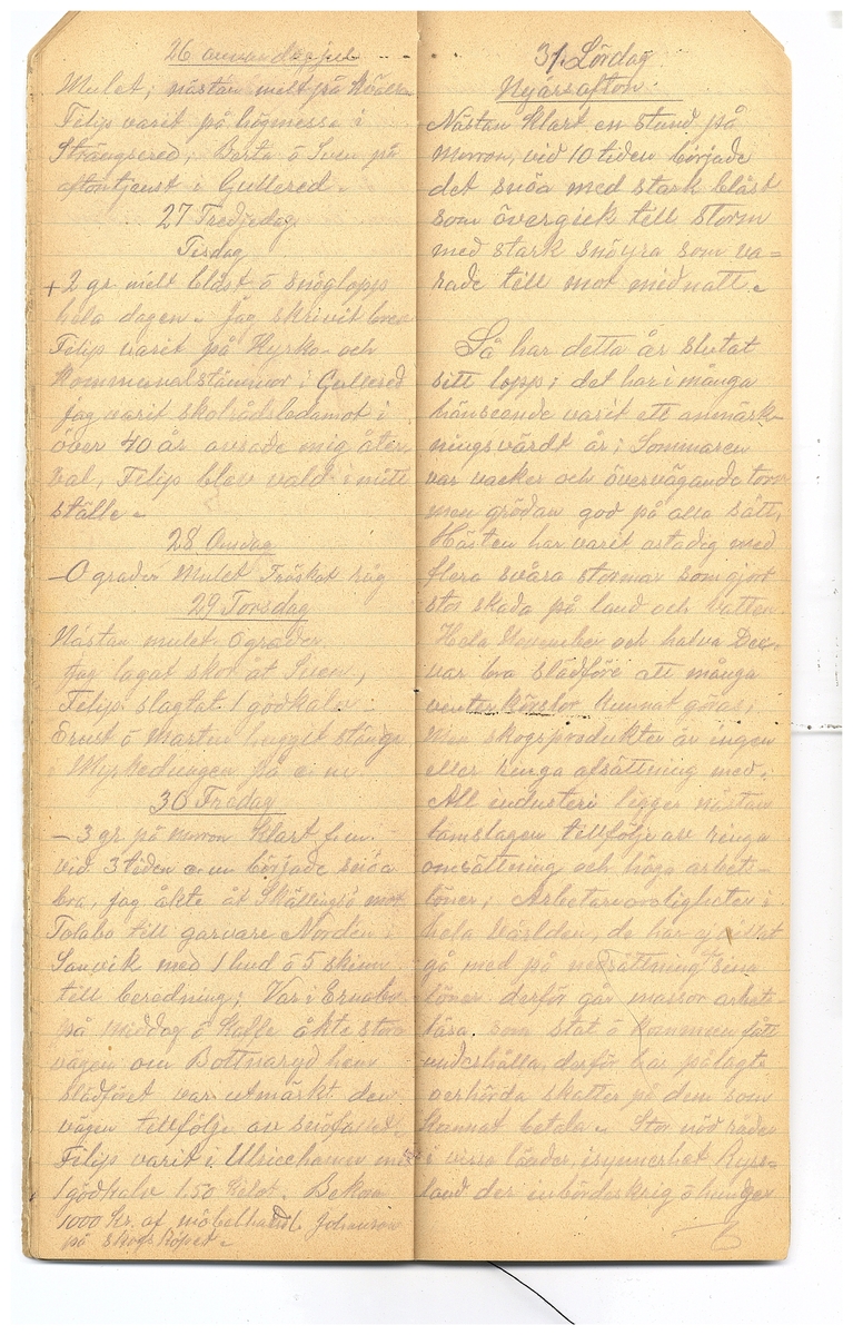 Gullereddagboken 1921-1922