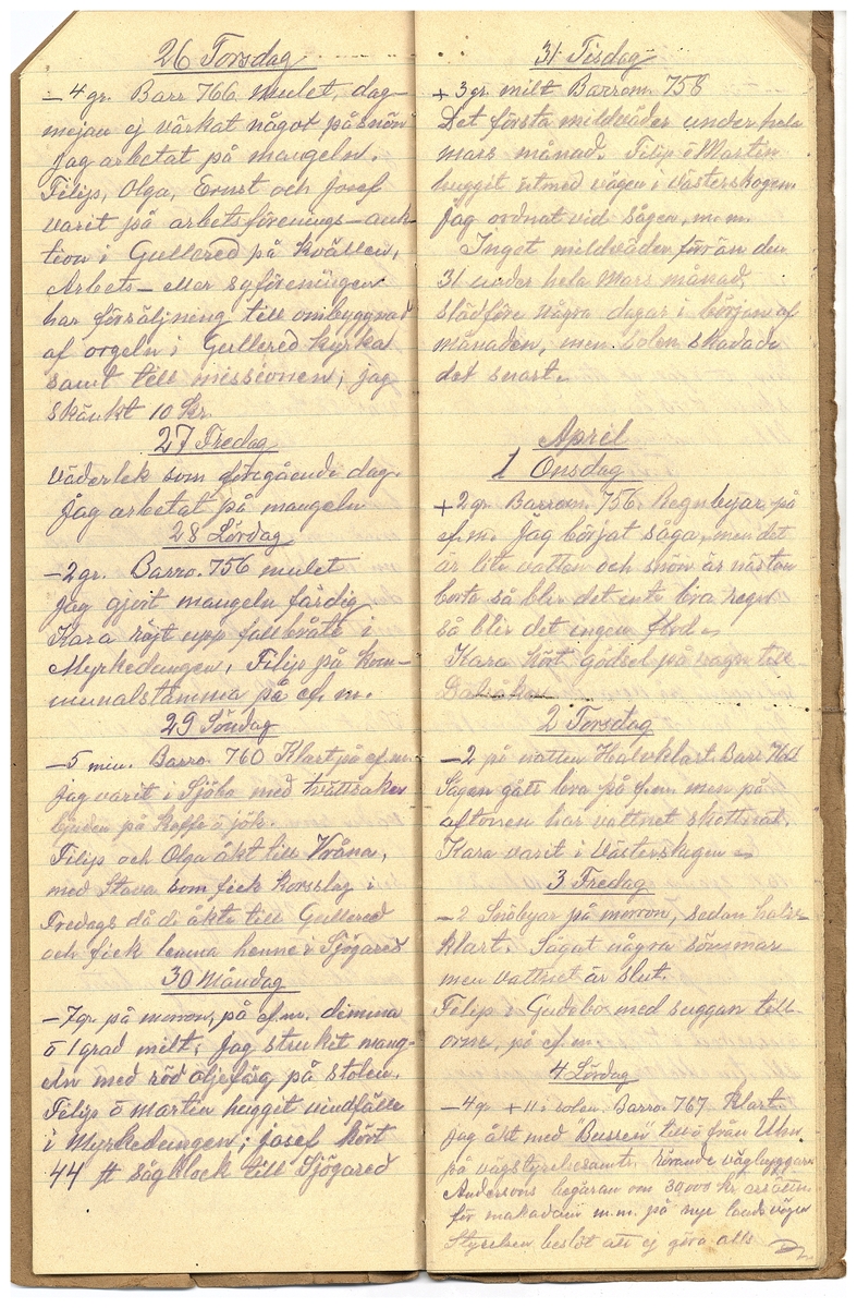 Gullereddagboken 1925