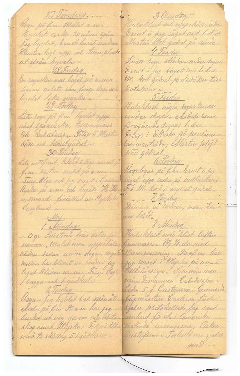 Gullereddagboken 1921-1922