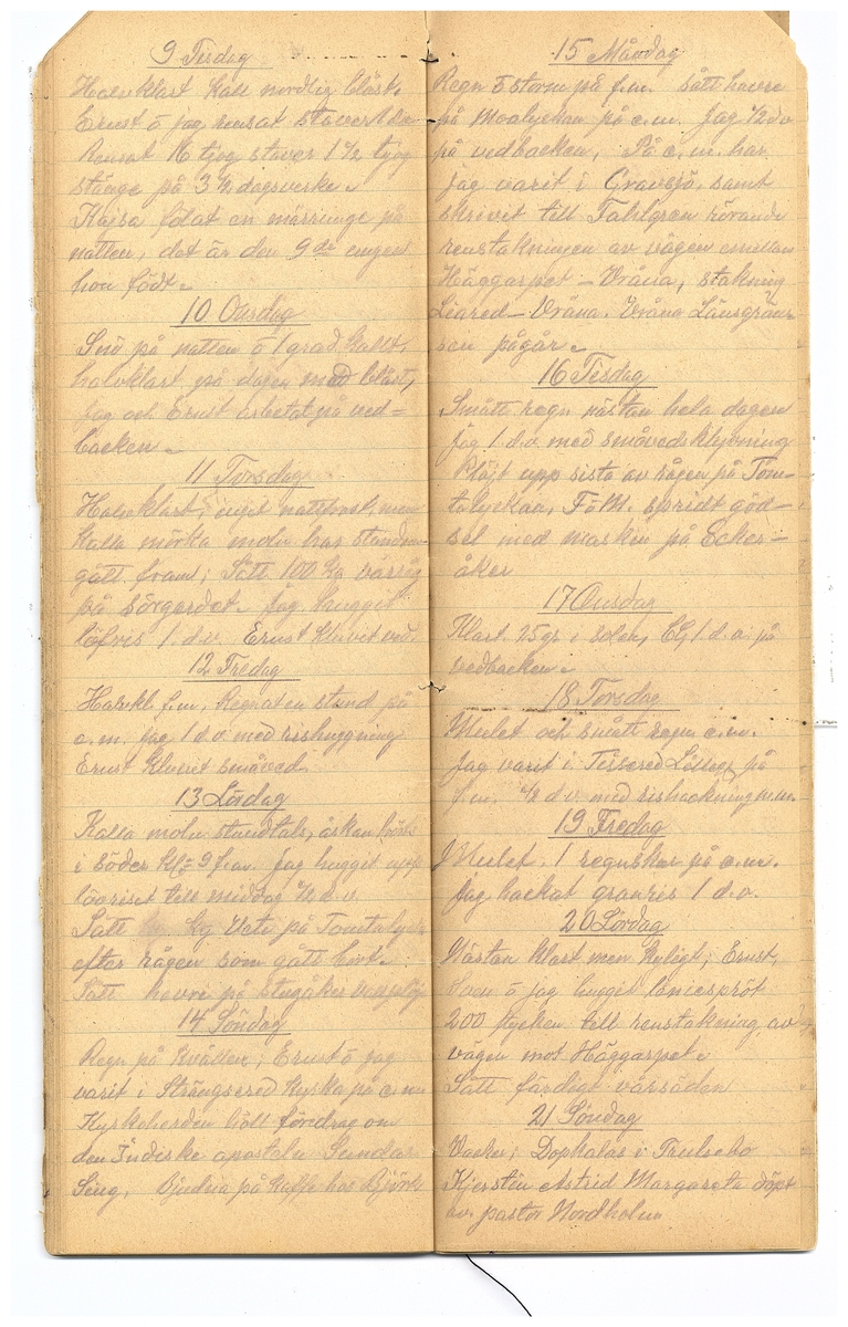 Gullereddagboken 1921-1922