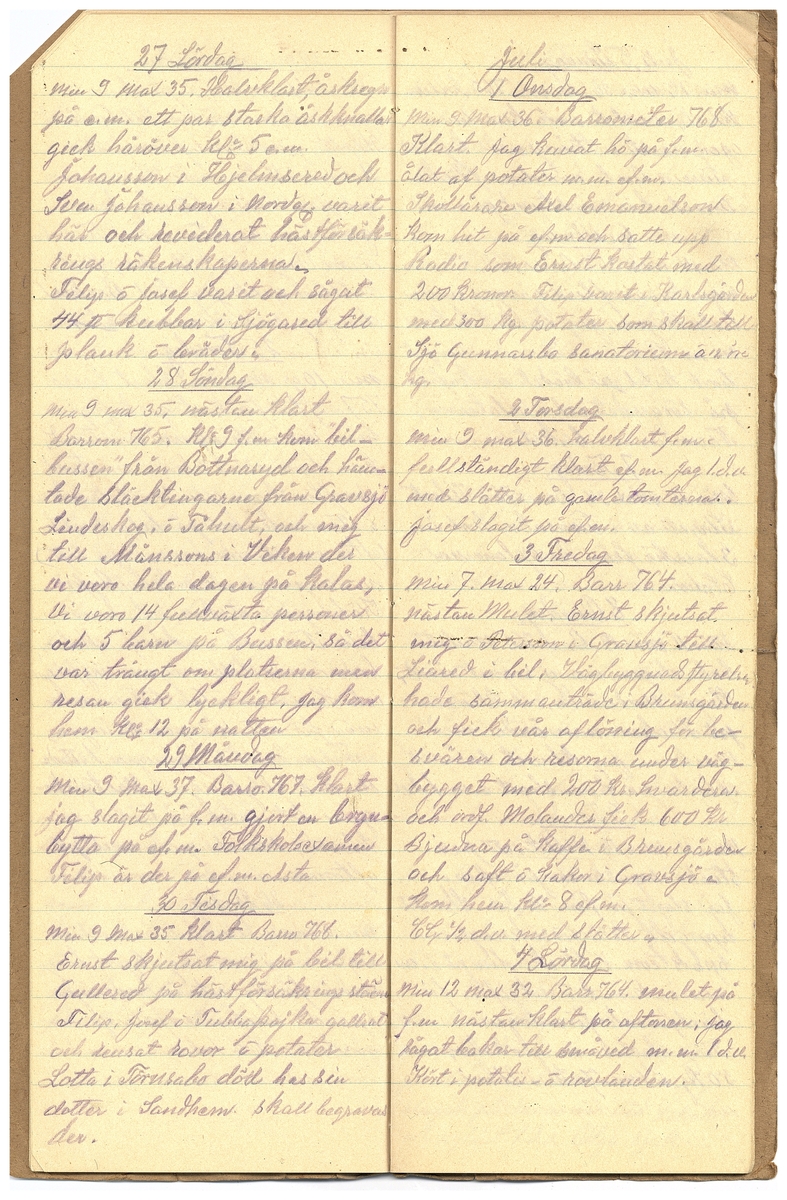 Gullereddagboken 1925