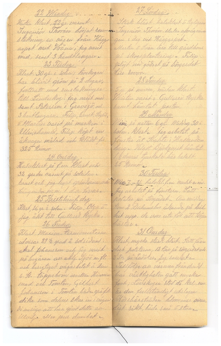 Gullereddagboken 1921-1922