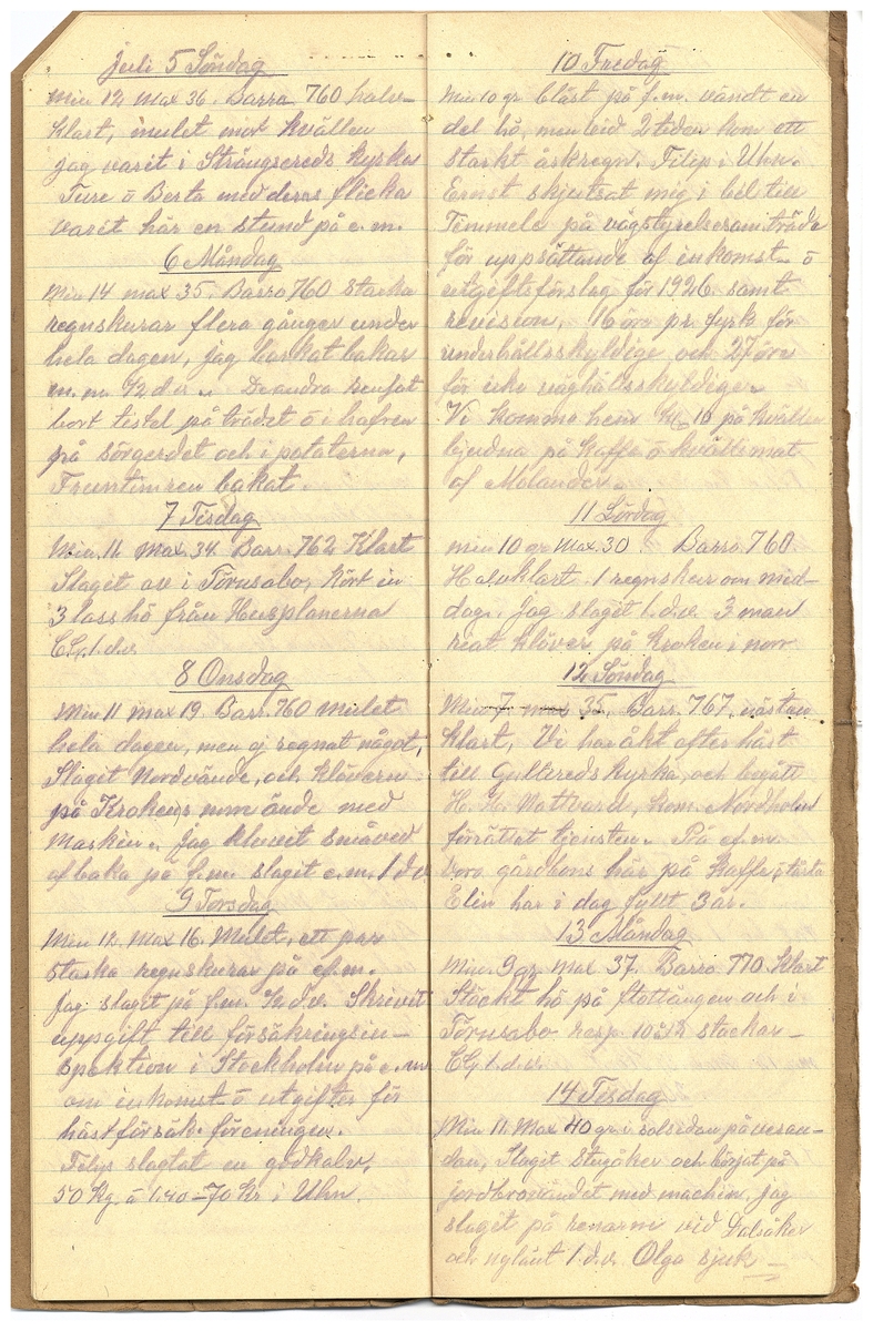 Gullereddagboken 1925