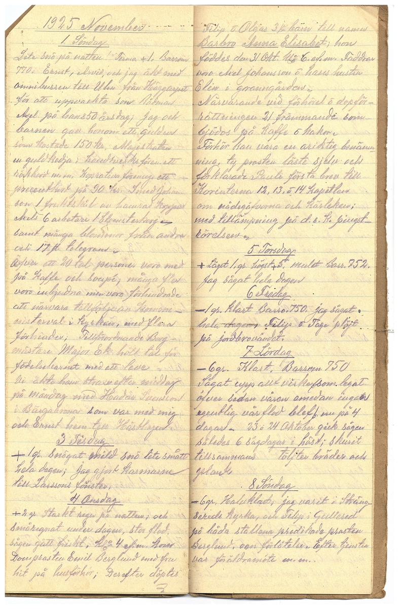 Gullereddagboken 1925