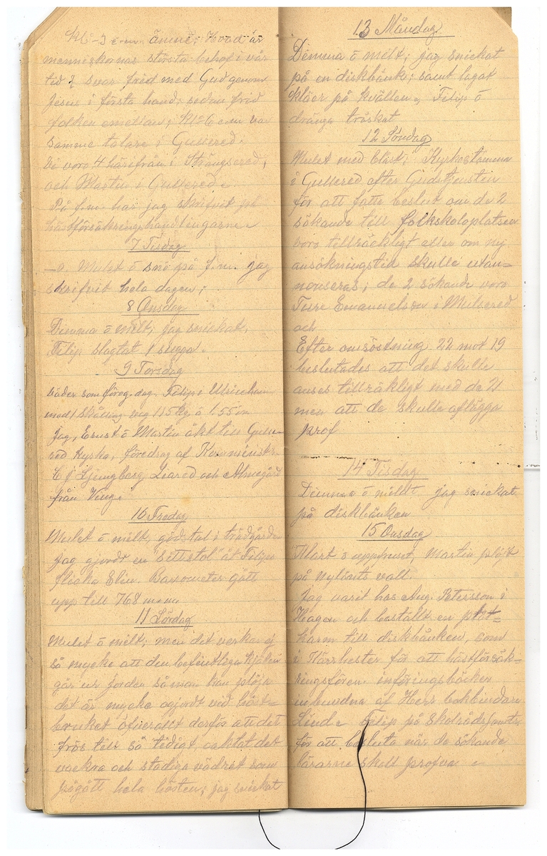 Gullereddagboken 1921-1922