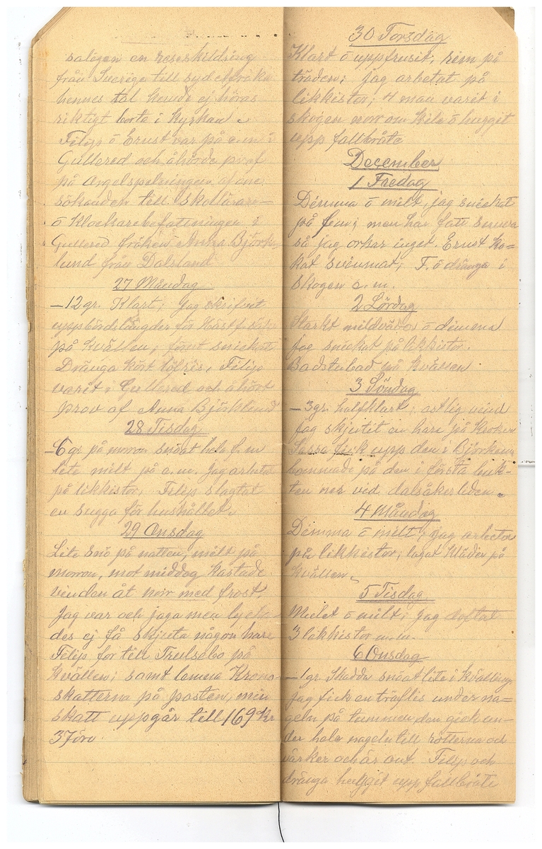 Gullereddagboken 1921-1922