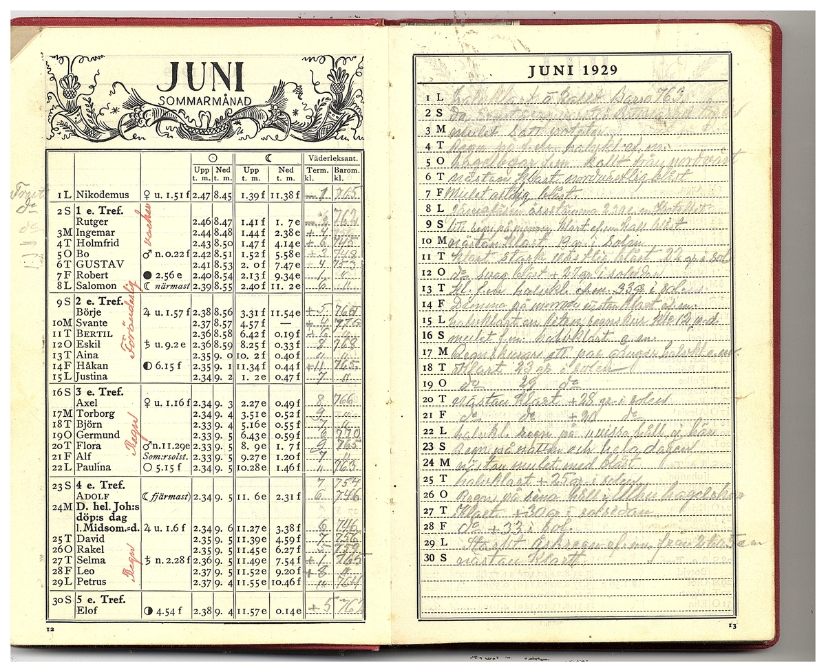 Gullereddagboken 1929 1