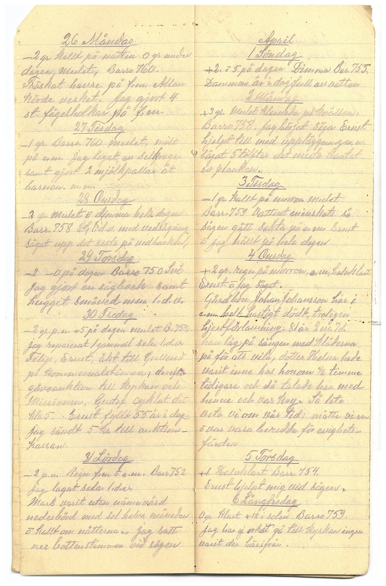 Gullereddagboken 1928