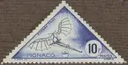Frimärke ur Gösta Bodmans filatelistiska motivsamling, påbörjad 1950.
Frimärke från Monaco, 1953. Motiv av Flygapparat föreslagen av L. da Vinci omkring år 1500.