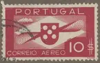 Frimärke ur Gösta Bodmans filatelistiska motivsamling, påbörjad 1950.
Frimärke från Portugal, 1937. Motiv av Flygplanspropeller.