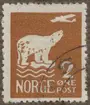 Frimärke ur Gösta Bodmans filatelistiska motivsamling, påbörjad 1950.
Frimärke från Norge, 1925. Motiv av Monoplan betraktat av en isbjörn Minne av Amundsens nord-polarflyg