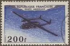 Frimärke ur Gösta Bodmans filatelistiska motivsamling, påbörjad 1950.
Frimärke från Frankrike, 1954. Motiv av Den franska flygplanstypen 