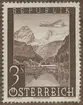 Frimärke ur Gösta Bodmans filatelistiska motivsamling, påbörjad 1950.
Frimärke från Österrike, 1947. Motiv av Enmotorigt monoplan över Schiedersjön, Hinterstoder.