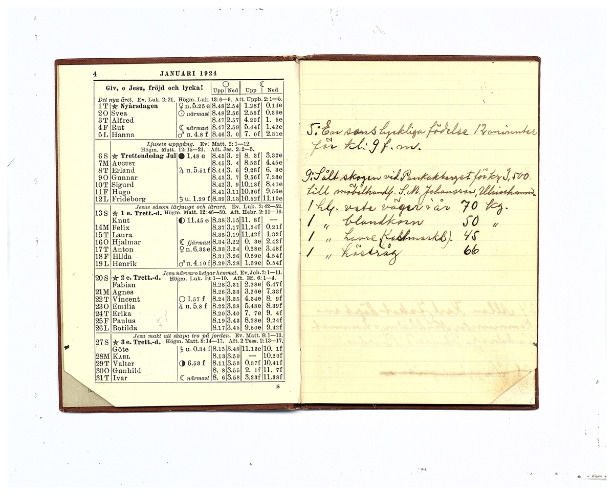 Gullereddagboken 1924 (Filip)