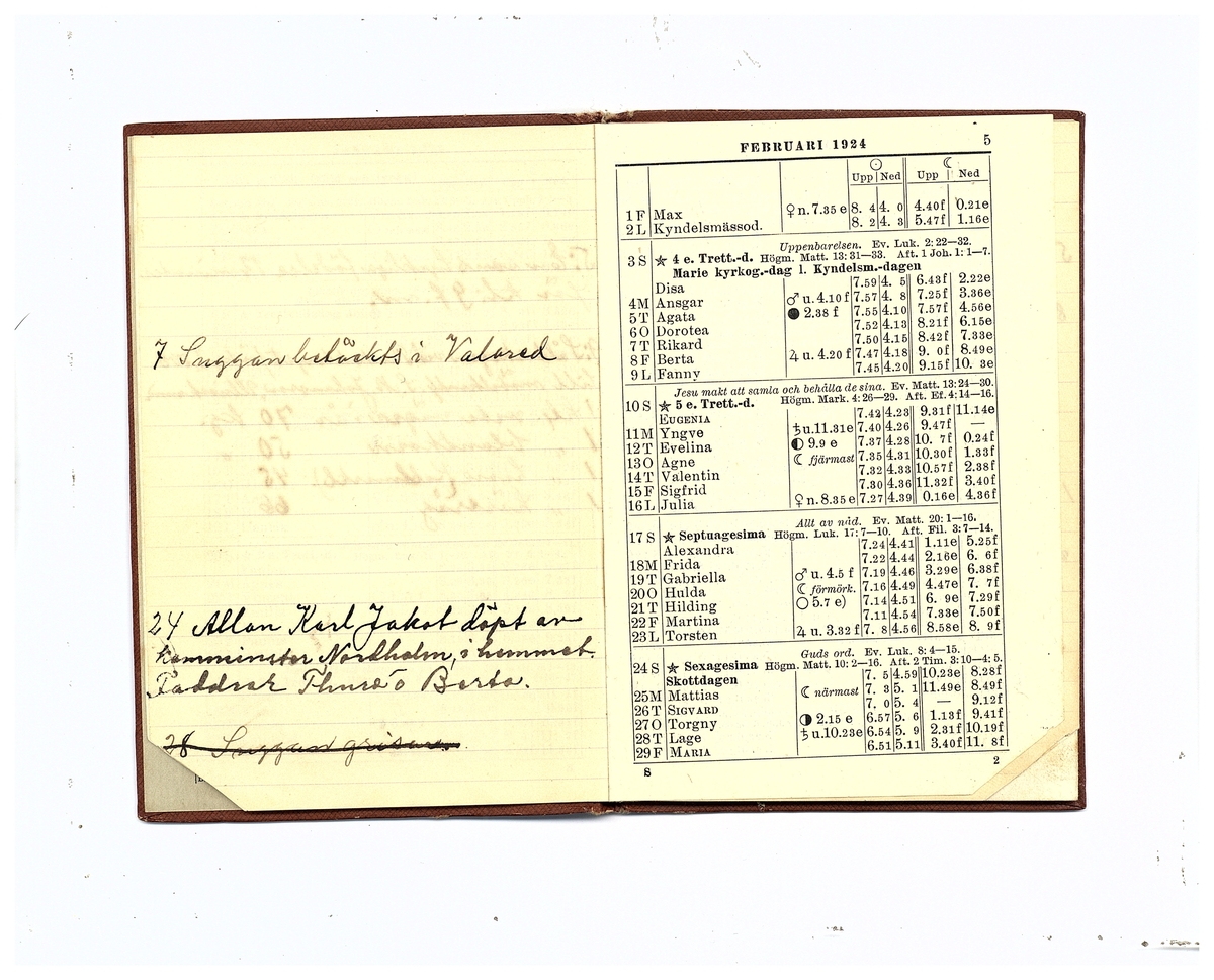 Gullereddagboken 1924 (Filip)