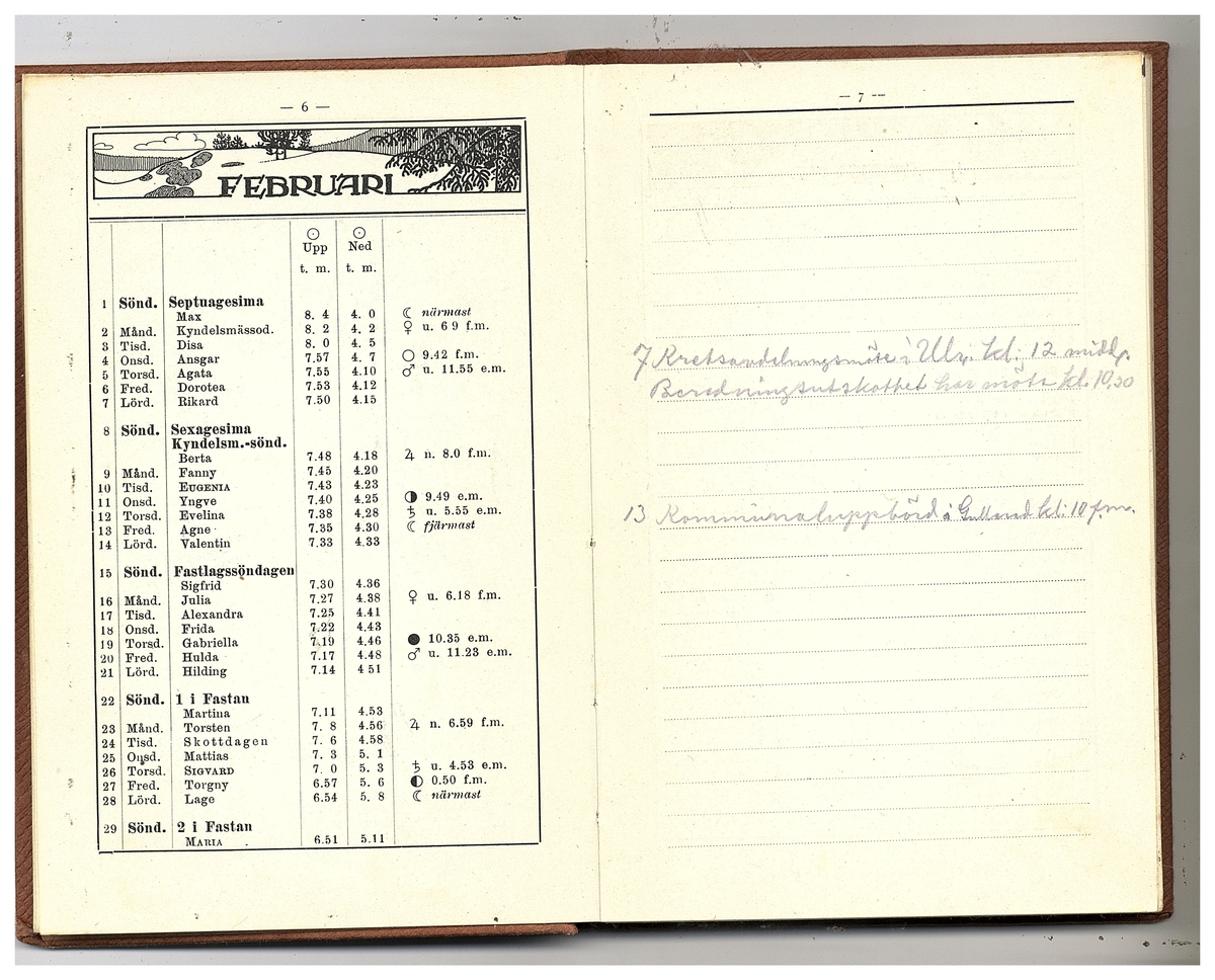 Gullereddagboken 1920 (Filip)