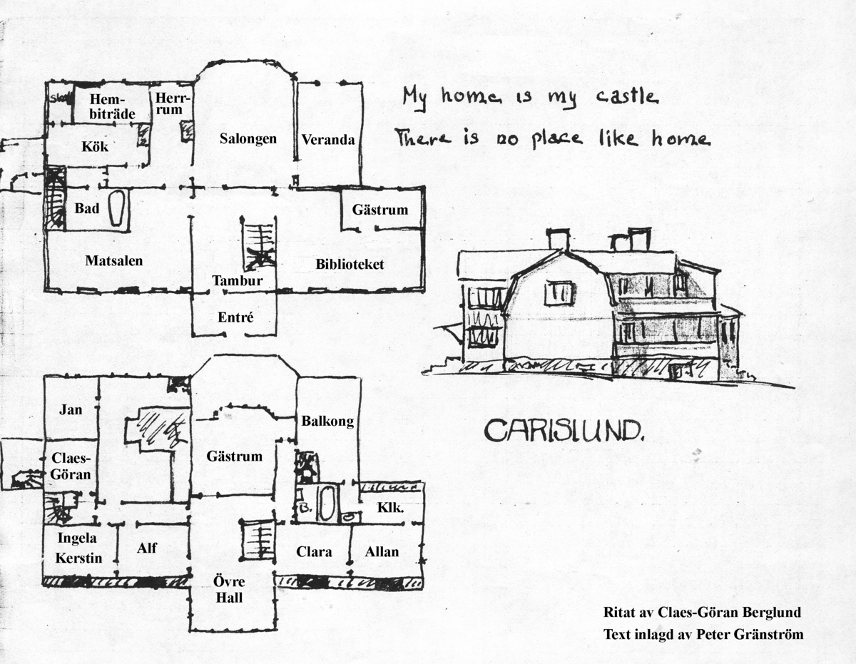 Vänersborg, Carlslund. ”My home is my castle. There is no place like home.”