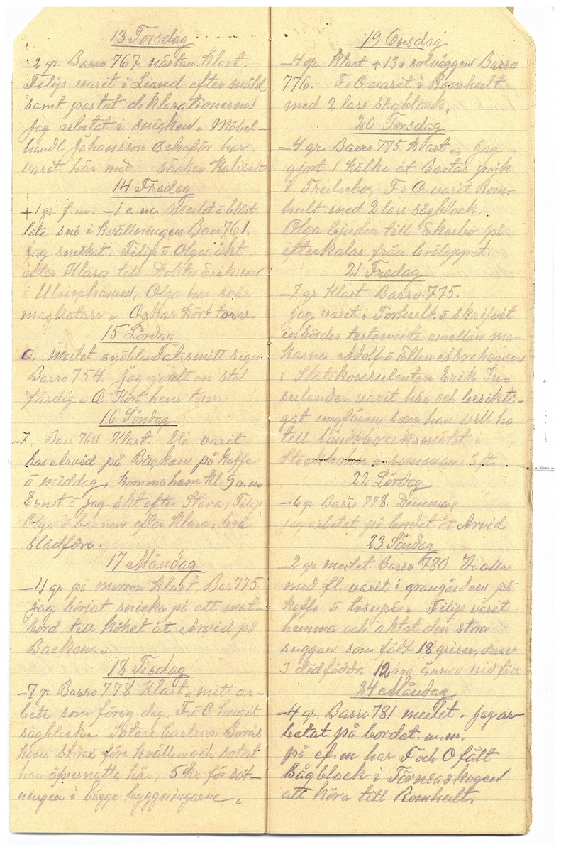 Gullereddagboken 1930