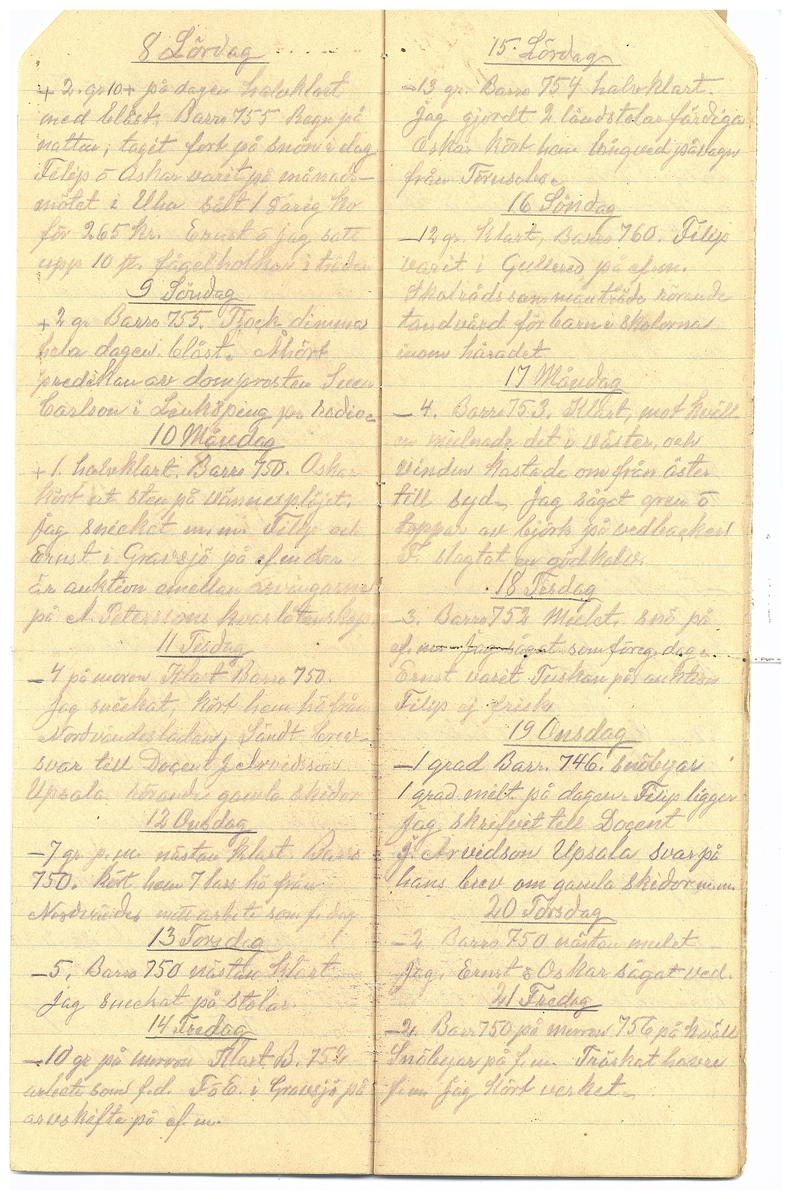 Gullereddagboken 1930