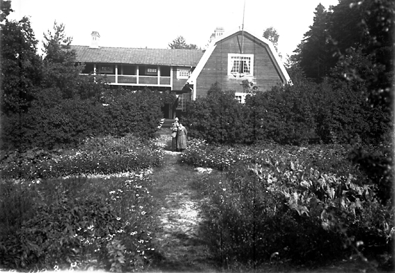 Trädgårdsmästare Larssons ännu kvarstående villa i Gräsdalen på en bild från 1922.