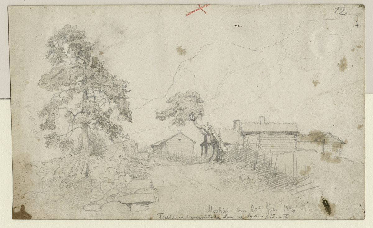 Hans Gude, Tegninger