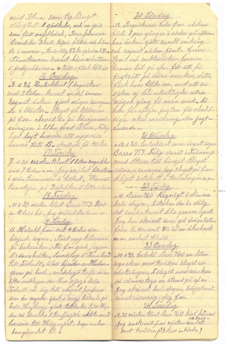 Gullereddagboken 1930