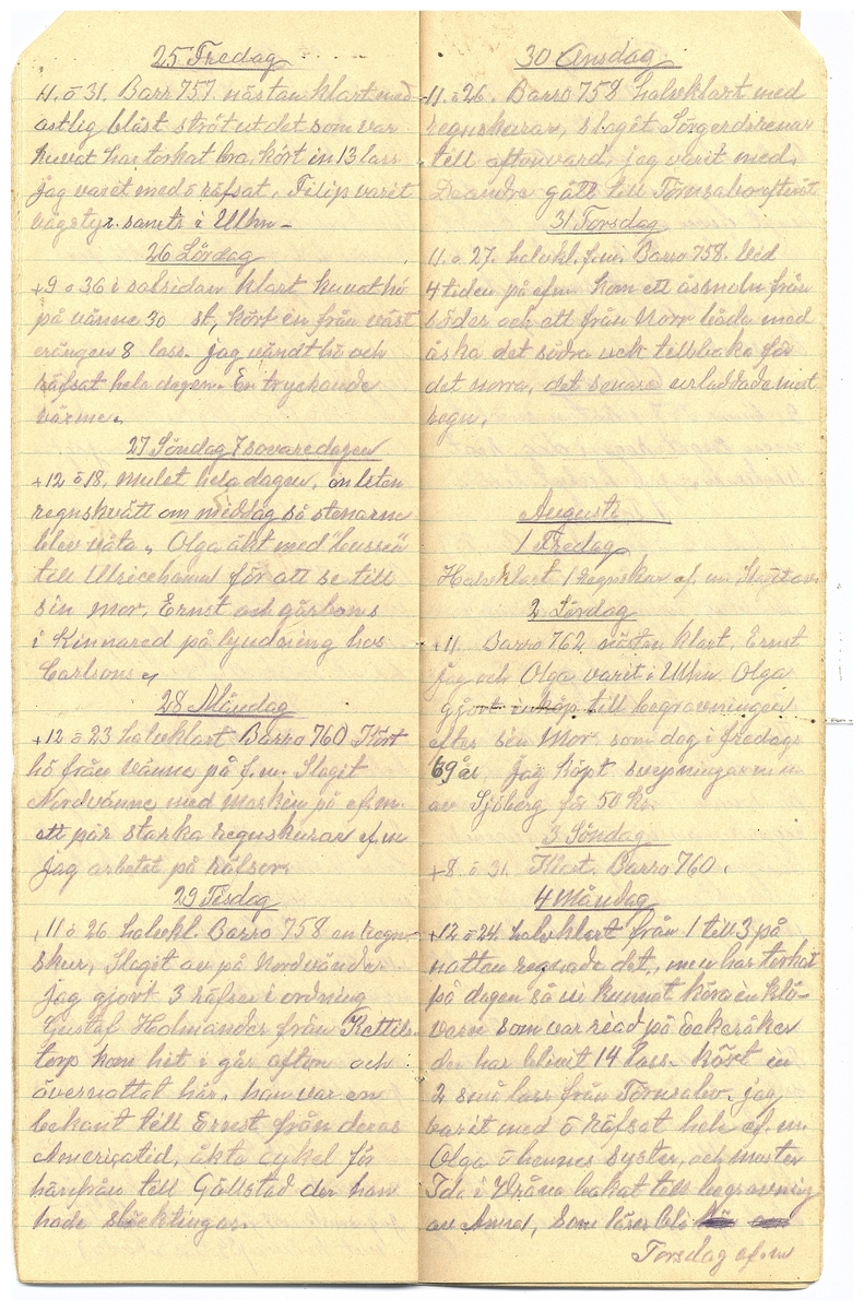 Gullereddagboken 1930