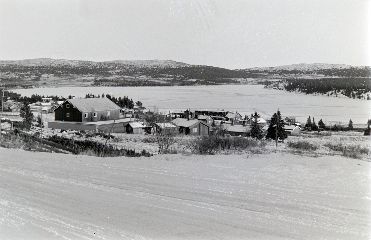 Sjusjøen, Ringsaker, utsikt, mot Sjusjøen, vinter.