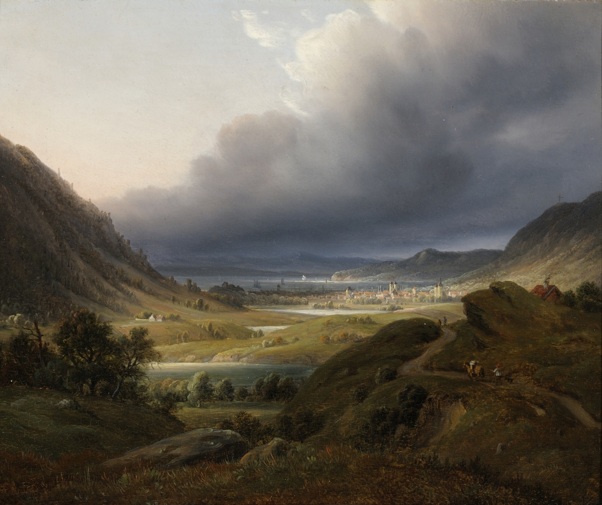 Bergen sett fra Natlandshøyden [Maleri]