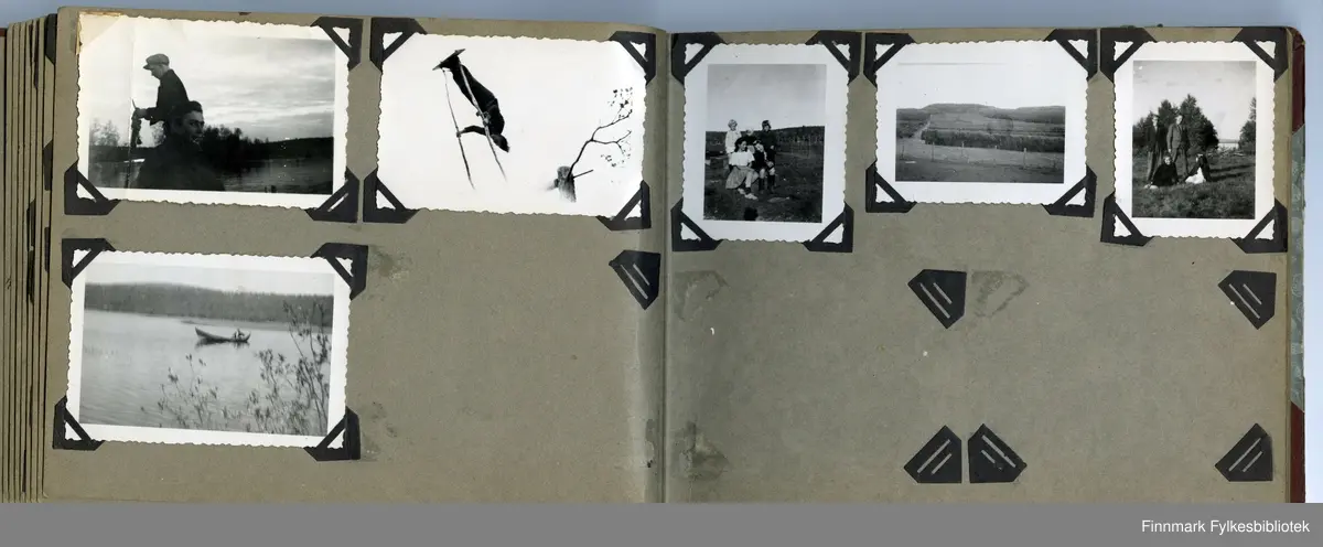 Album utlånt av Kari Gabrielsen med bilder fra hennes far Odd Gabrielsen, fra Sør-Varanger i 1938, 1945 og 1947.