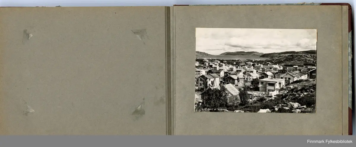 Album utlånt av Kari Gabrielsen med bilder fra hennes far Odd Gabrielsen, fra Sør-Varanger i 1938, 1945 og 1947.
