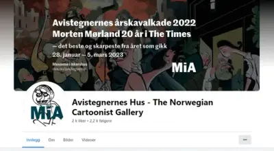 Skjermdump av Avistegnernes hus sin Facebookside.