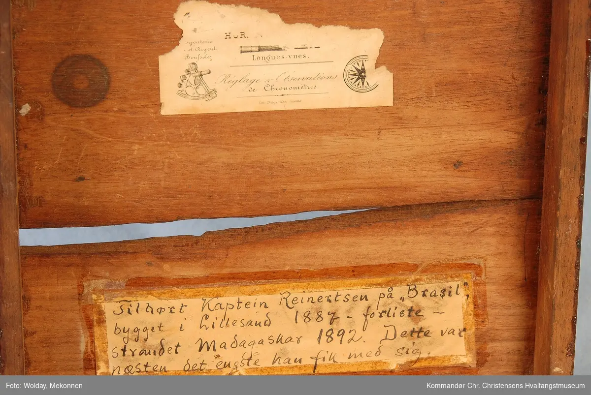 Sekstant, Rad 23.5 i kvadratisk mahognykasse