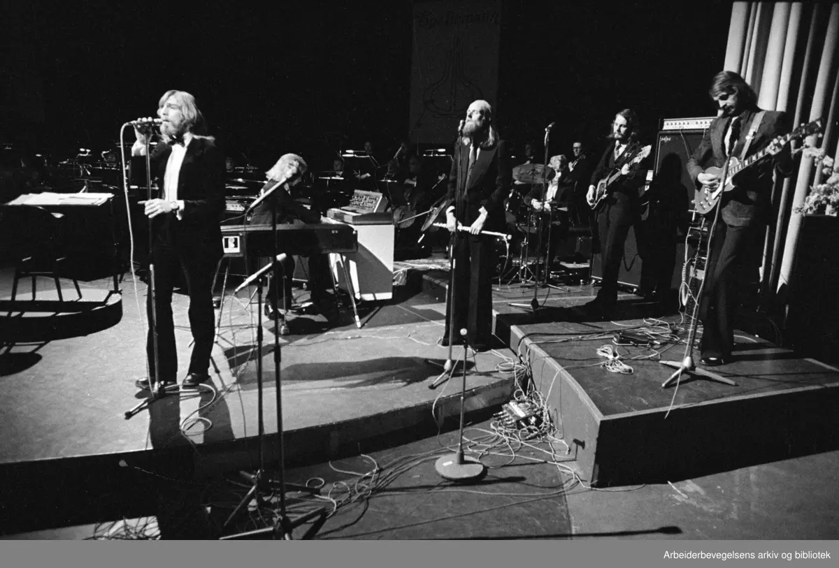 Spellemannsprisen 1973 på NRK TV. Bandet Popul Vuh med Jan Teigen i spissen.
