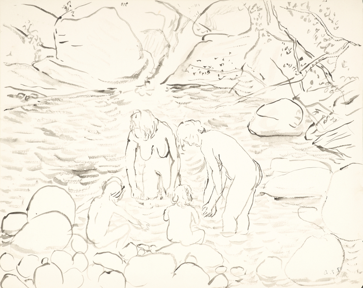 Badekulpen [Tegning]