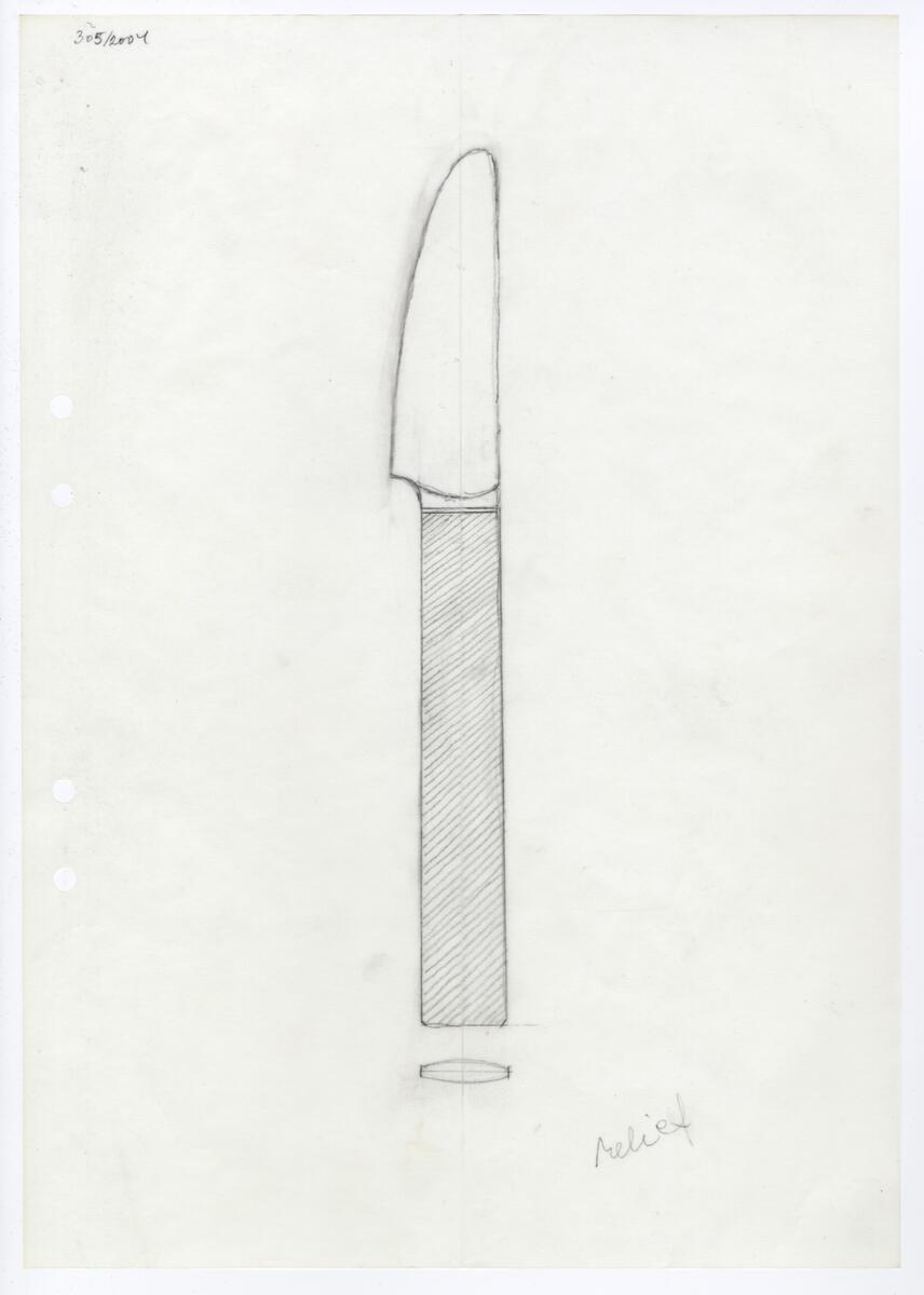 Skiss till knivar och gafflar, relieff.