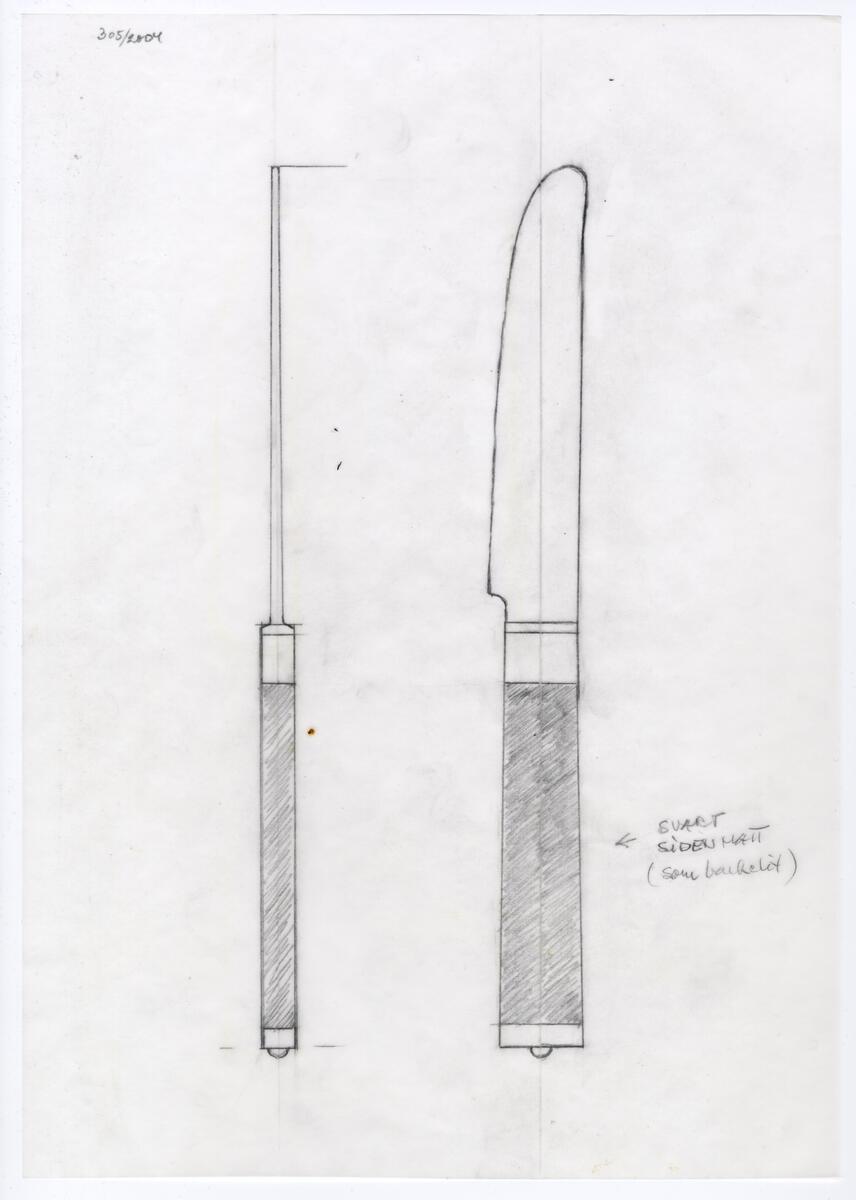 Skiss till knivar och gafflar, relieff.