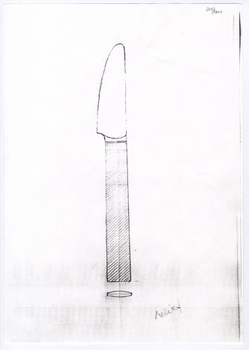 Skiss till knivar och gafflar, relieff.