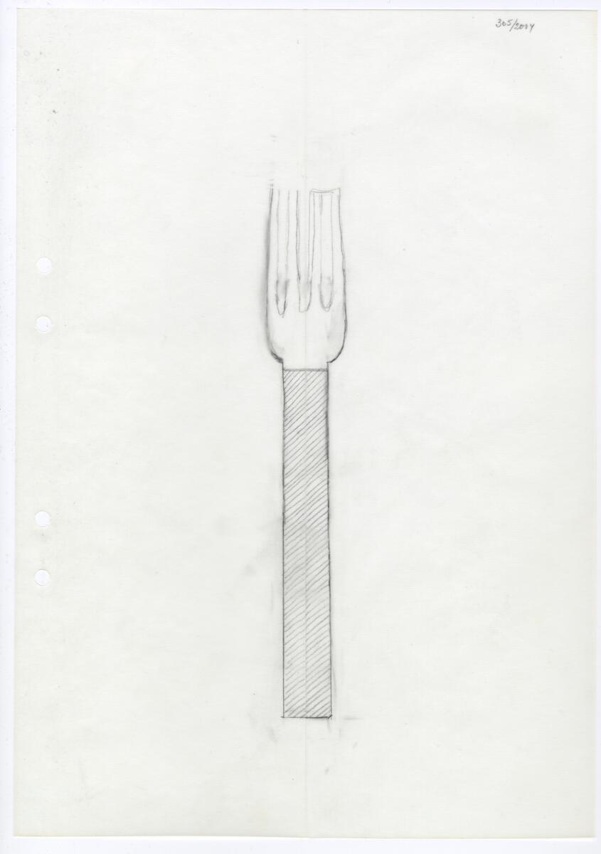 Skiss till knivar och gafflar, relieff.