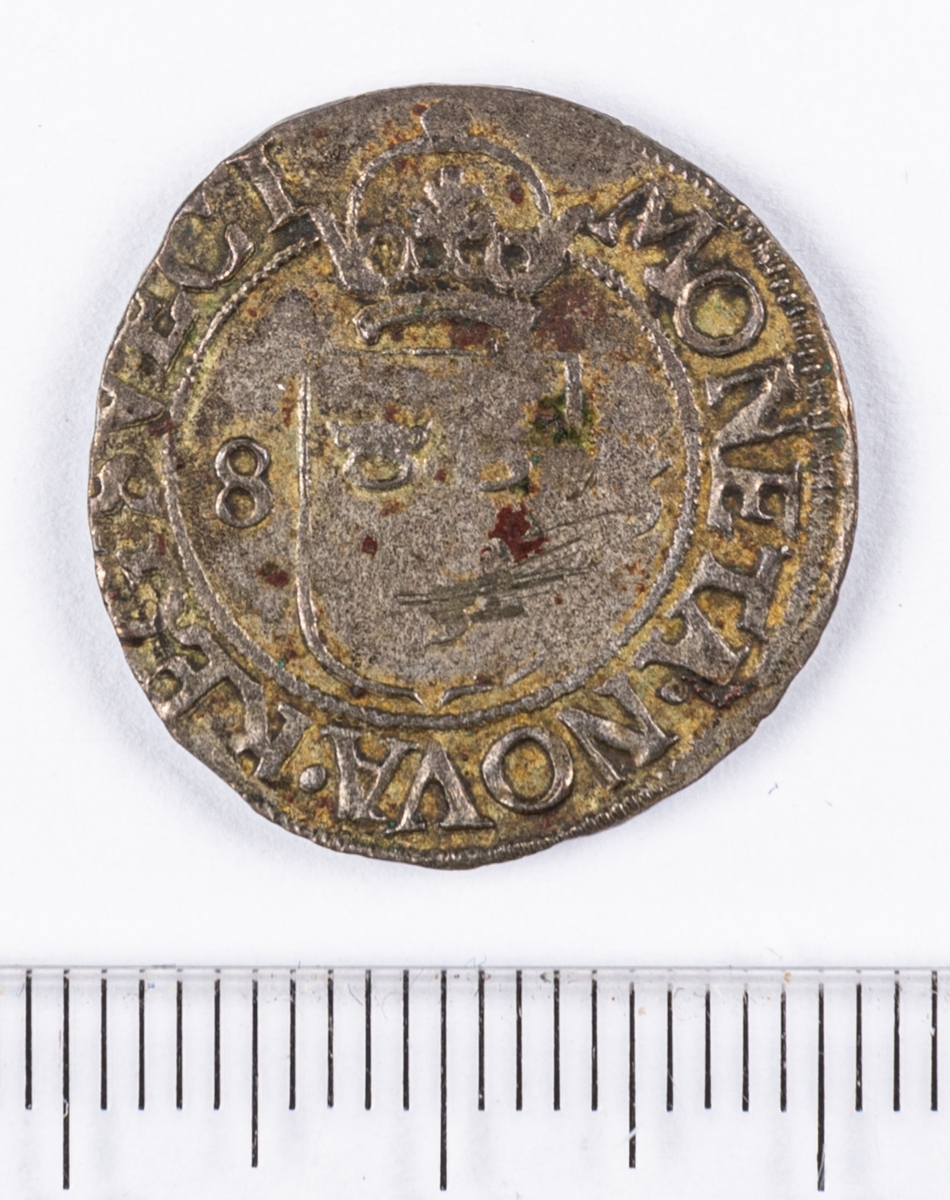 Mynt, 1/2 öre, Sverige, Johan III, silver.