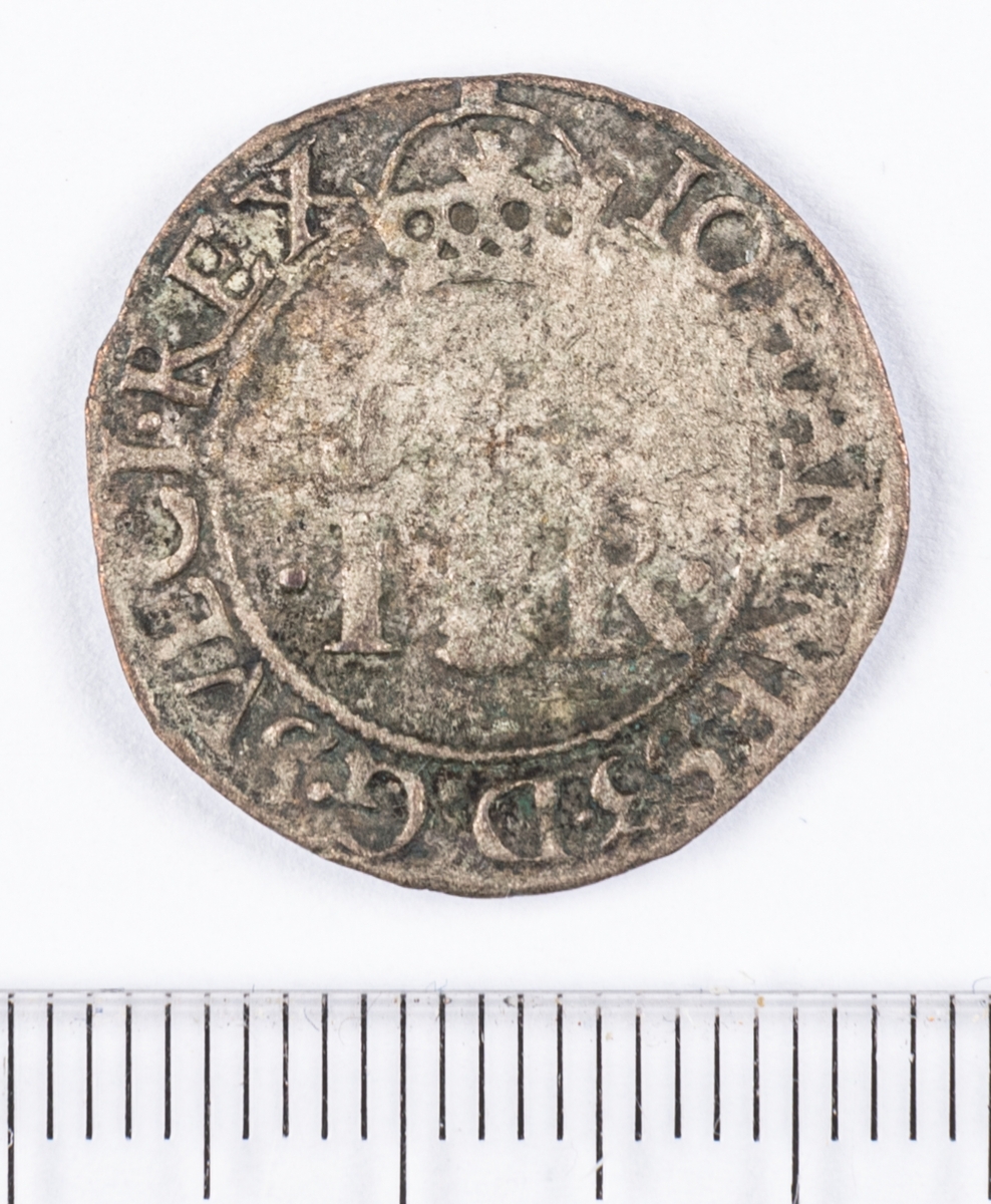 Mynt, 1/2 öre, Sverige, Johan III, silver.