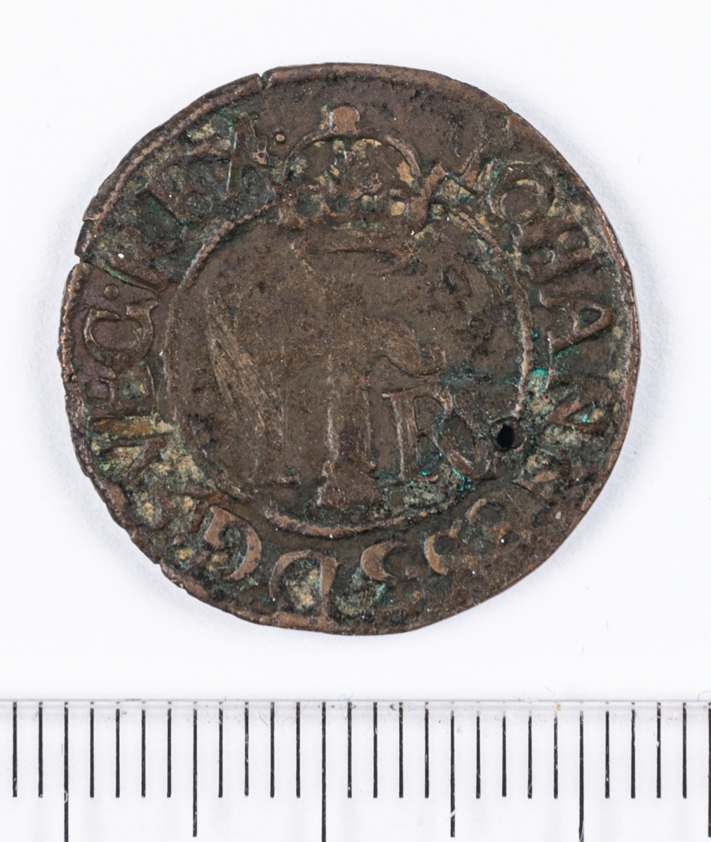 Mynt, 1/2 öre, Sverige, Johan III, silver.