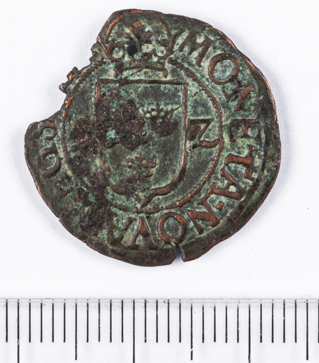 Mynt, 1/2 öre, Sverige, Johan III, silver.