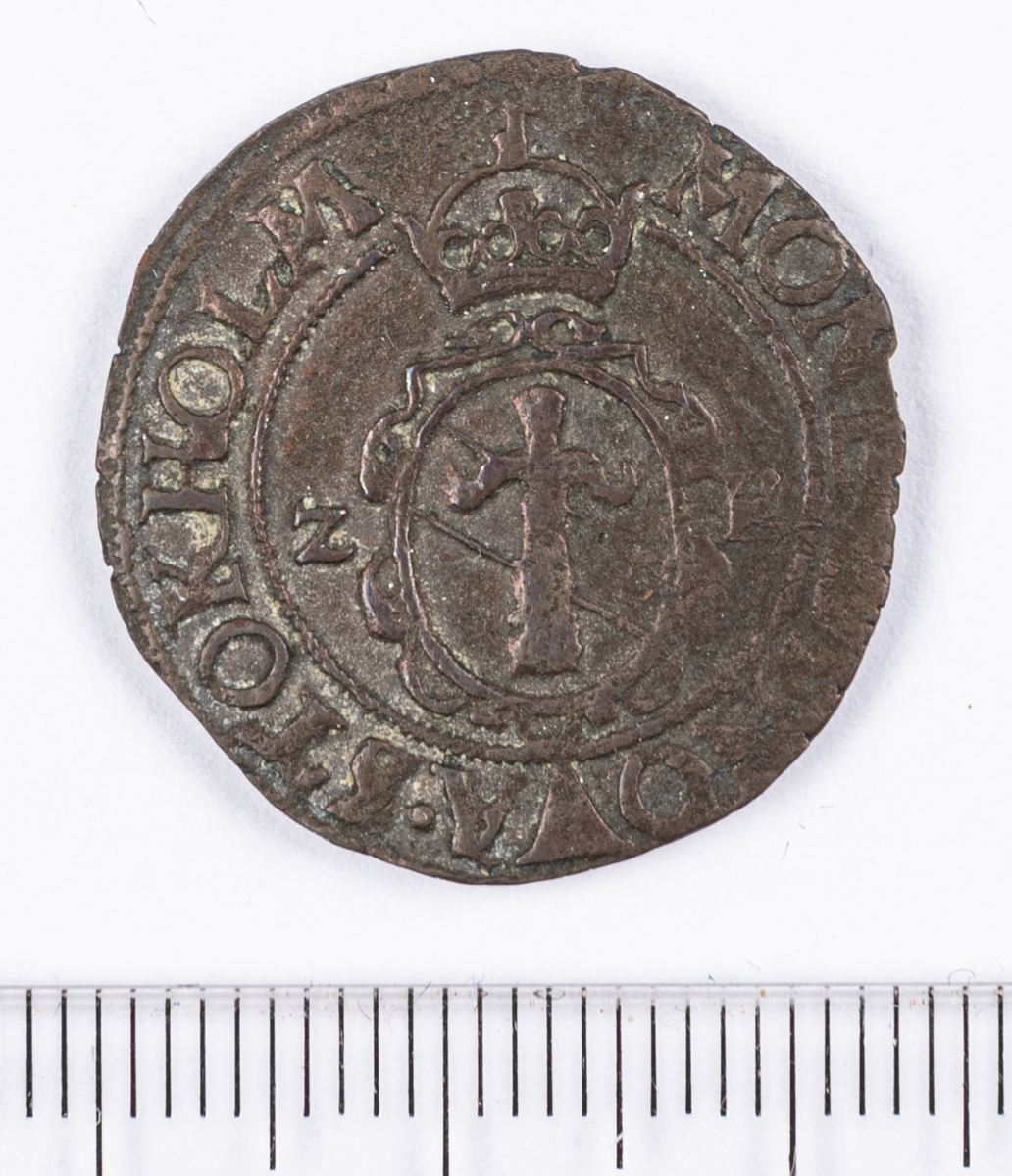 Mynt, 2 öre, Sverige, Johan III, silver.
