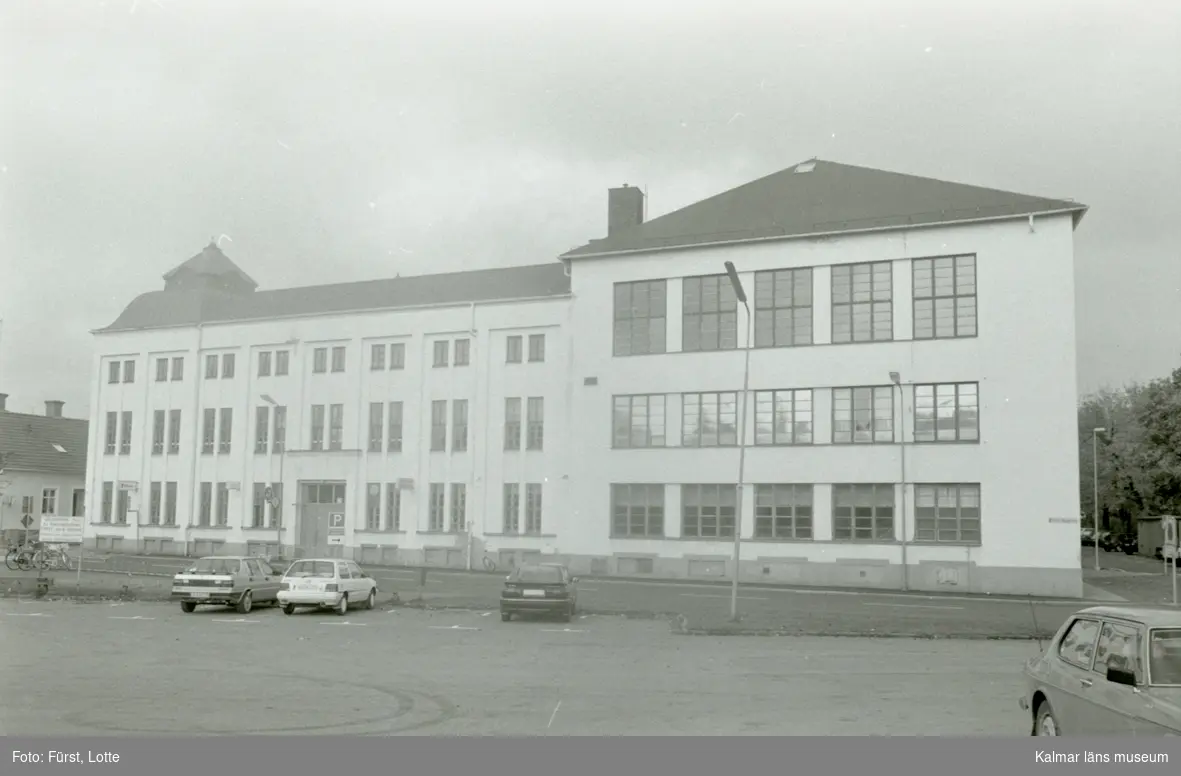 Ljungdahls fabrik i Nybro sedd från Stationsplan.