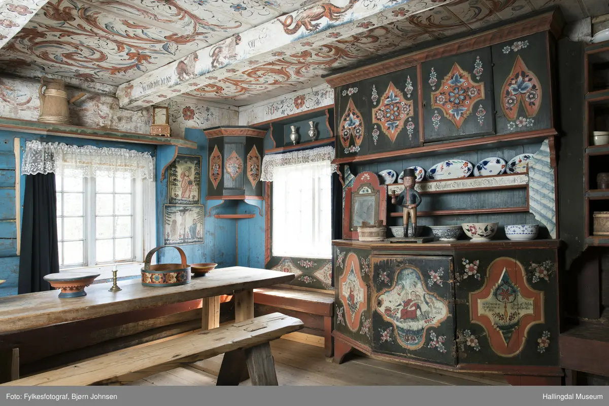 Stugu fra Settungsgard i Søre Vats på Ål Bygdamuseum, Leksvol