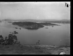 Utsikt fra Ekeberg-skrenten i Oslo (Kristiania) mot Indre Os