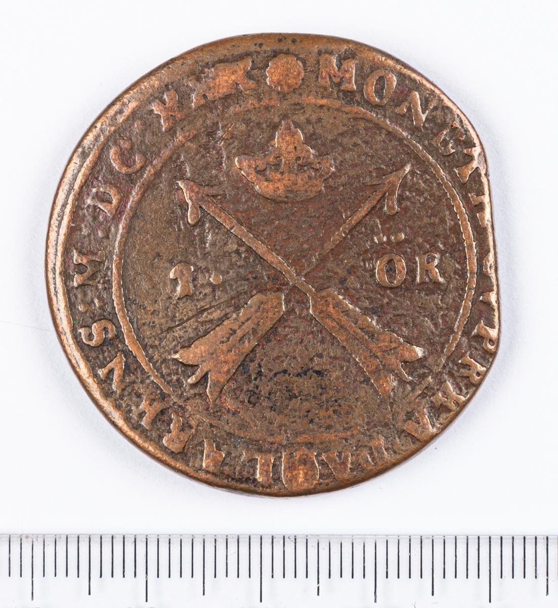 Mynt, 1 öre, Gustav II Adolf, Sverige, 1630.