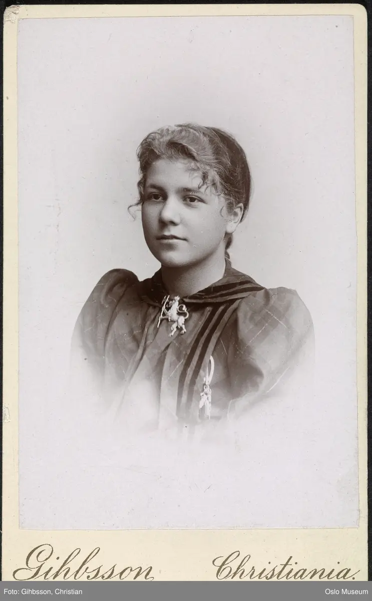 portrett, kvinne, vignettert brystbilde